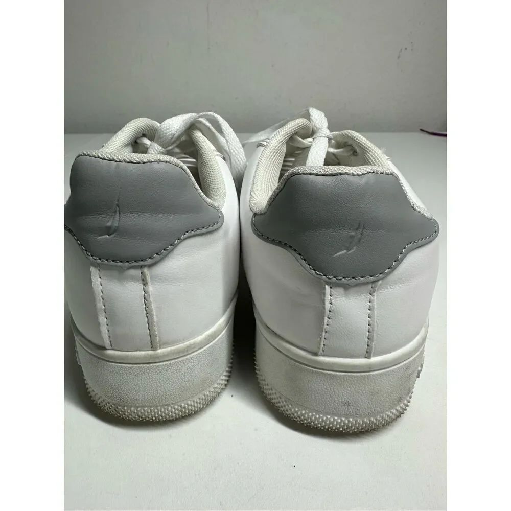 Nautica Nigela Low Top Casual Sneakers Shoes White Womens Size 8,5 Faux Leather - Picture 5 of 10